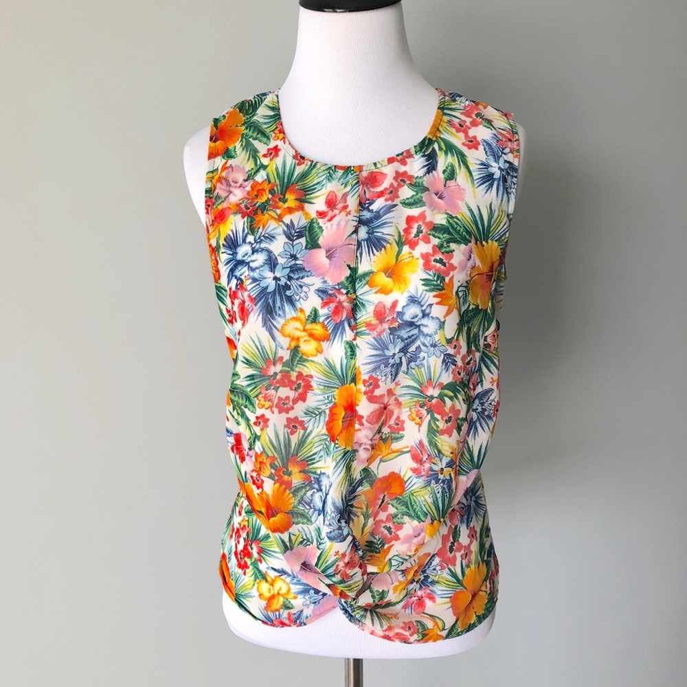 Tropical Twist Tie Top